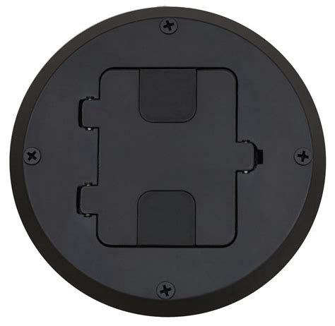 flush mount electrical floor box black|flush mounted floor power outlets.